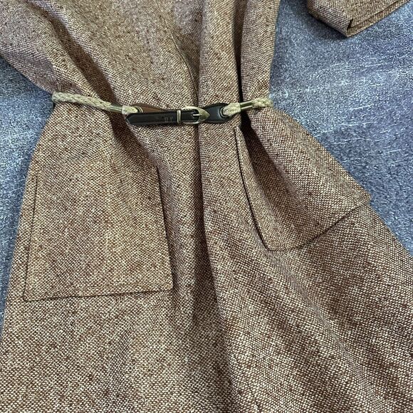 Women's Vintage 60's R&K Knits Belted Knit Knee Length Cottagecore Dress Sz M - Picture 2 of 6